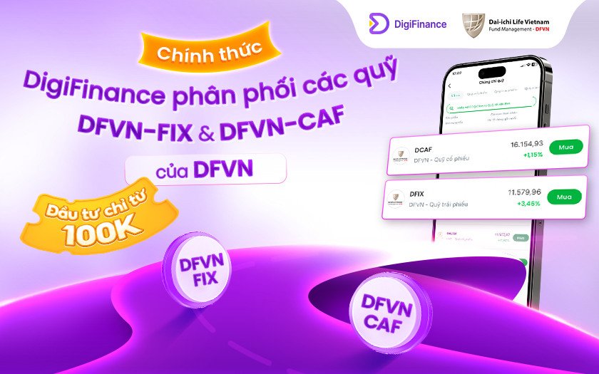 DigiFinance Chính Thức Phân Phối Các Quỹ Đầu Tư DFVN-FIX & DFVN-CAF